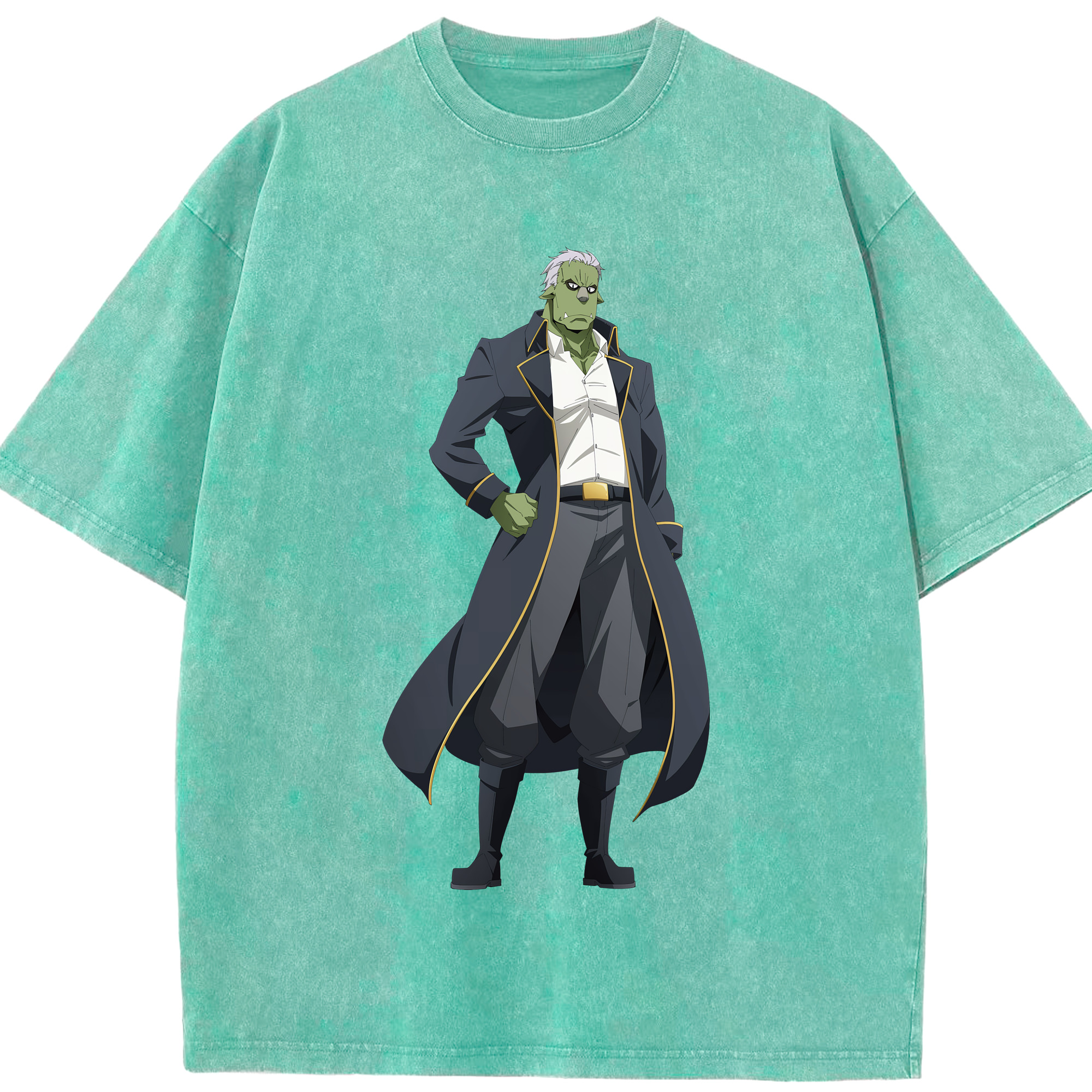 （画像用） 転スラ Regarding Reincarnated to Slime 綿100% ヴィンテージ風 半袖Tシャツ（フロントプリント）